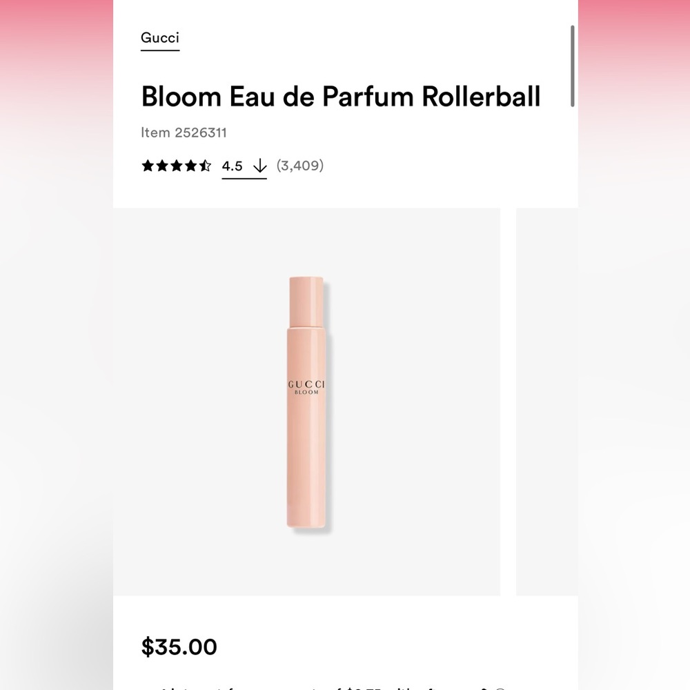 Gucci bloom eau de parfum roller ball